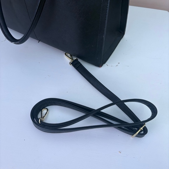 Rimen & Co Black Saffiano PU Leather Tote - Picture 3 of 5